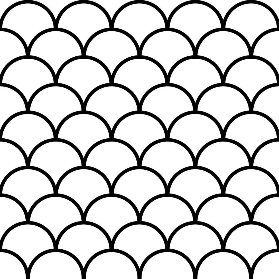 Seamless fish scale background, paving tiles vector