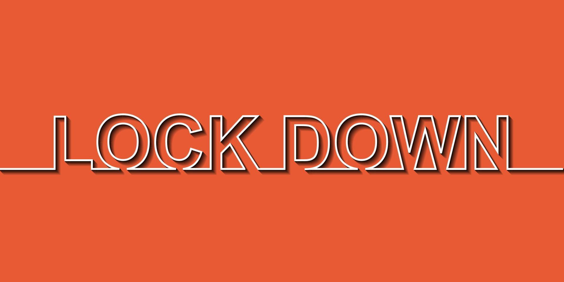 Lock down word with one line vector