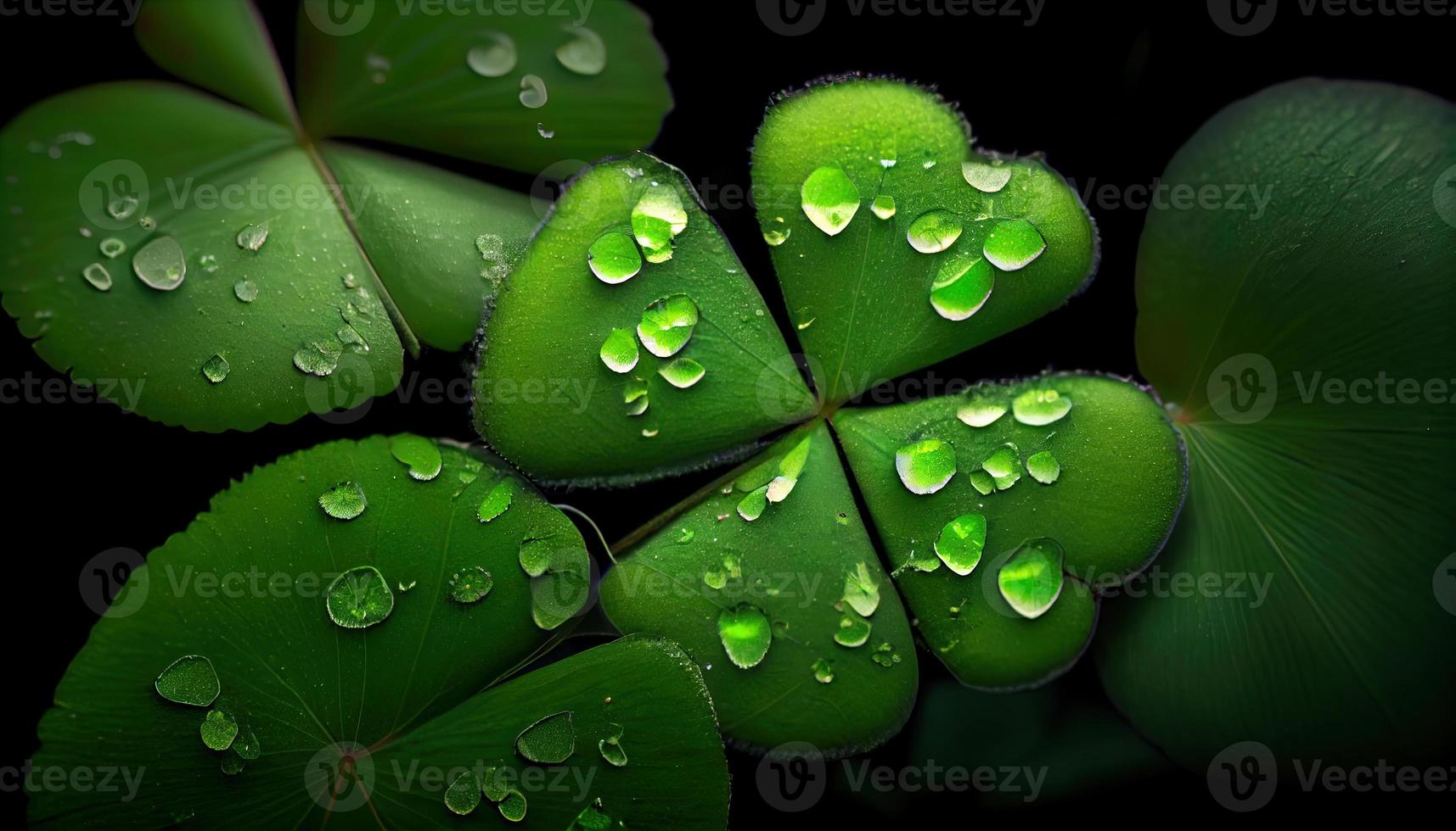 Clover background for St. Patrick Day. Ai render. photo