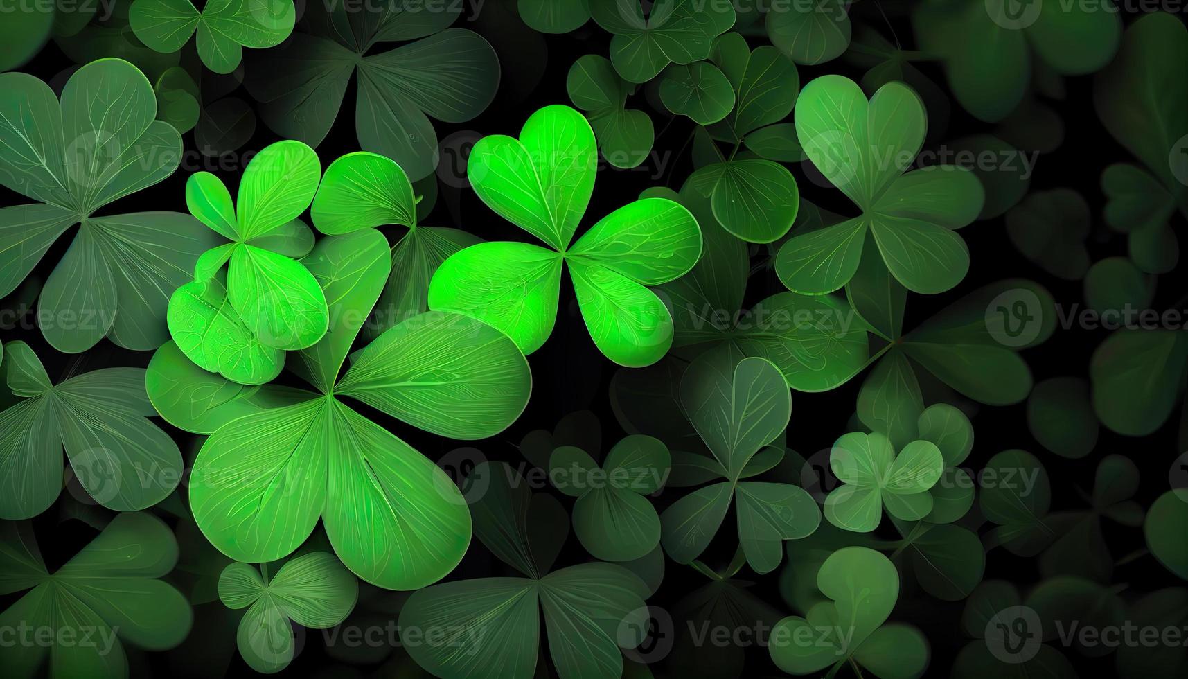 Clover background for St. Patricks Day. Ai render. photo