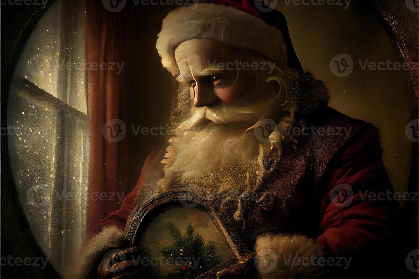 Father Christmas or Santa Claus. Ai render. photo