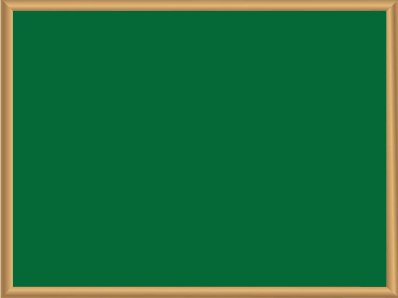 Green chalkboard with frame.Blackboard background with wooden border vector