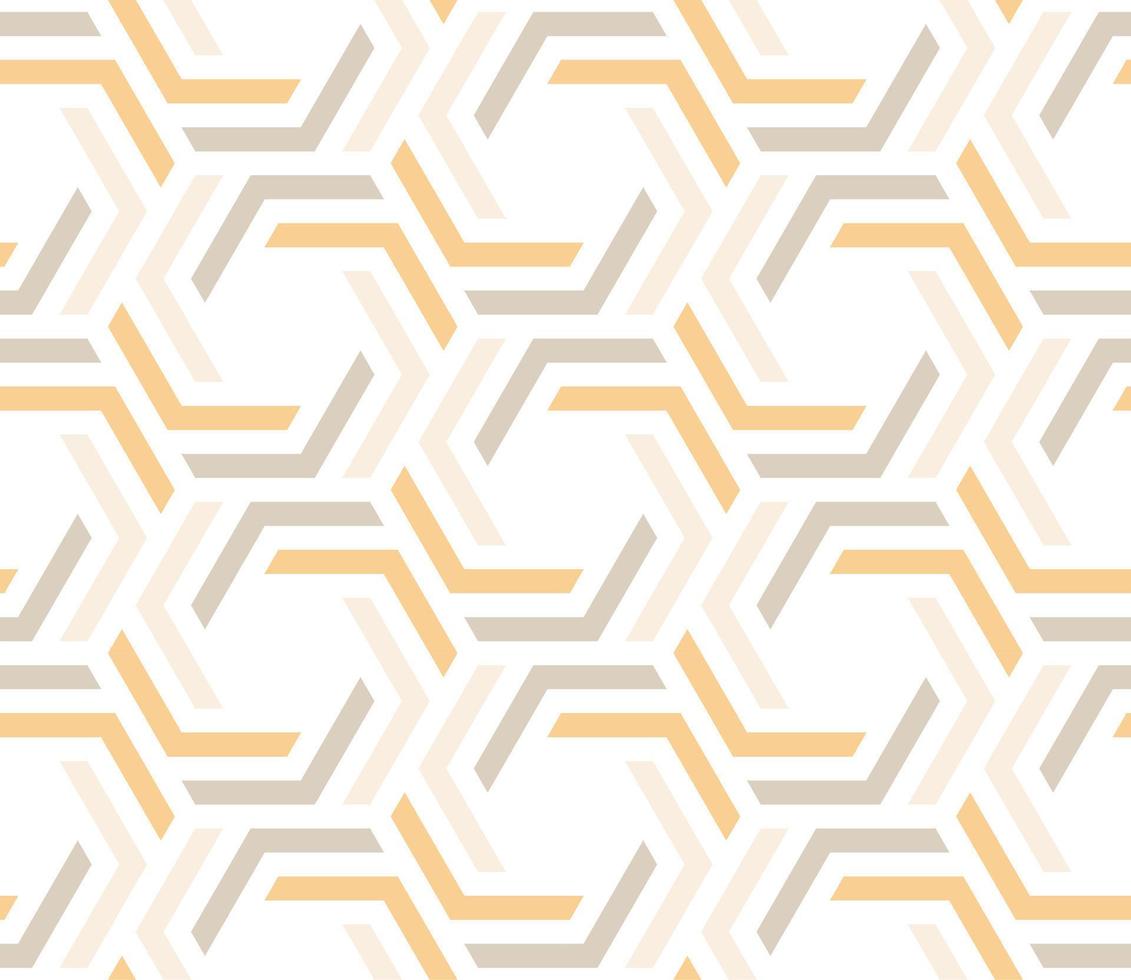 A geometric pattern with white and yellow hexagons vector