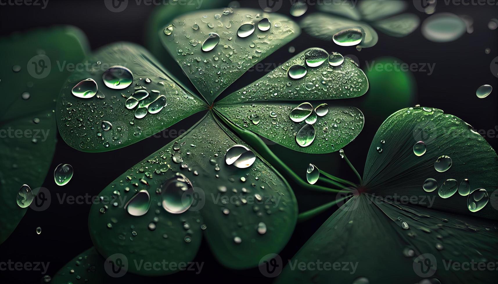 Clover background for St. Patricks Day. Ai render. photo
