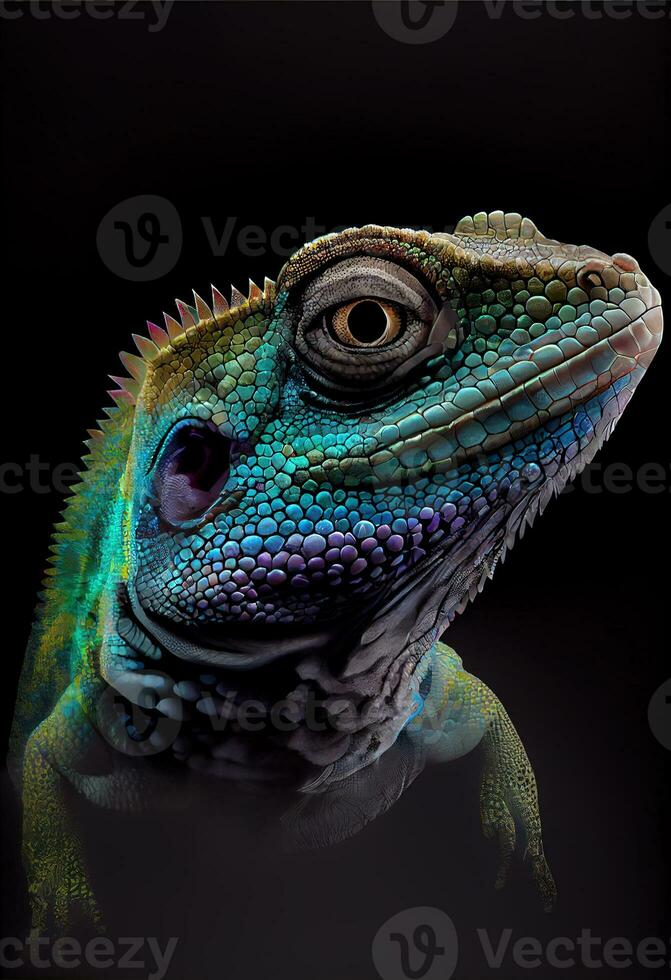 Lizard print. AI render. photo