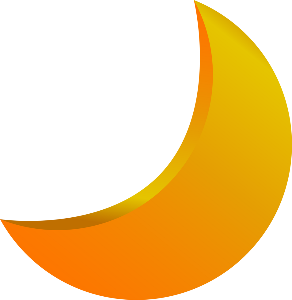 yellow moon icon png