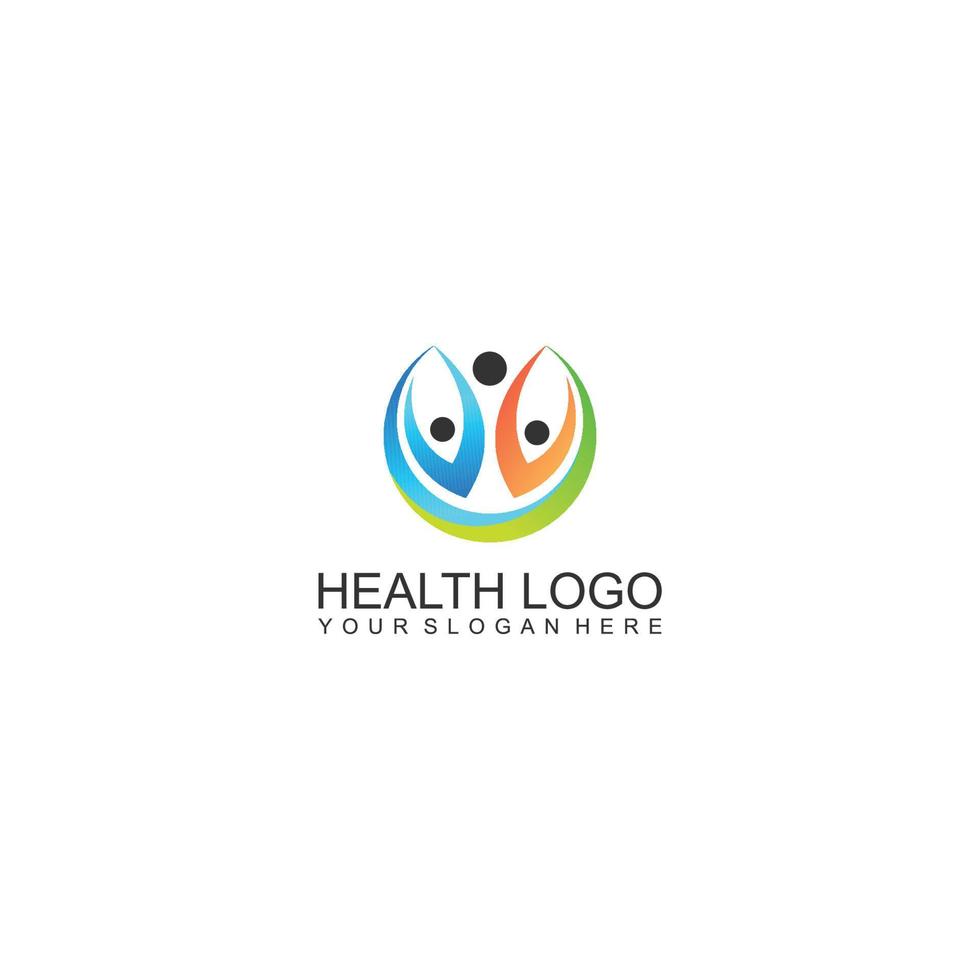 Human care logo design template vector