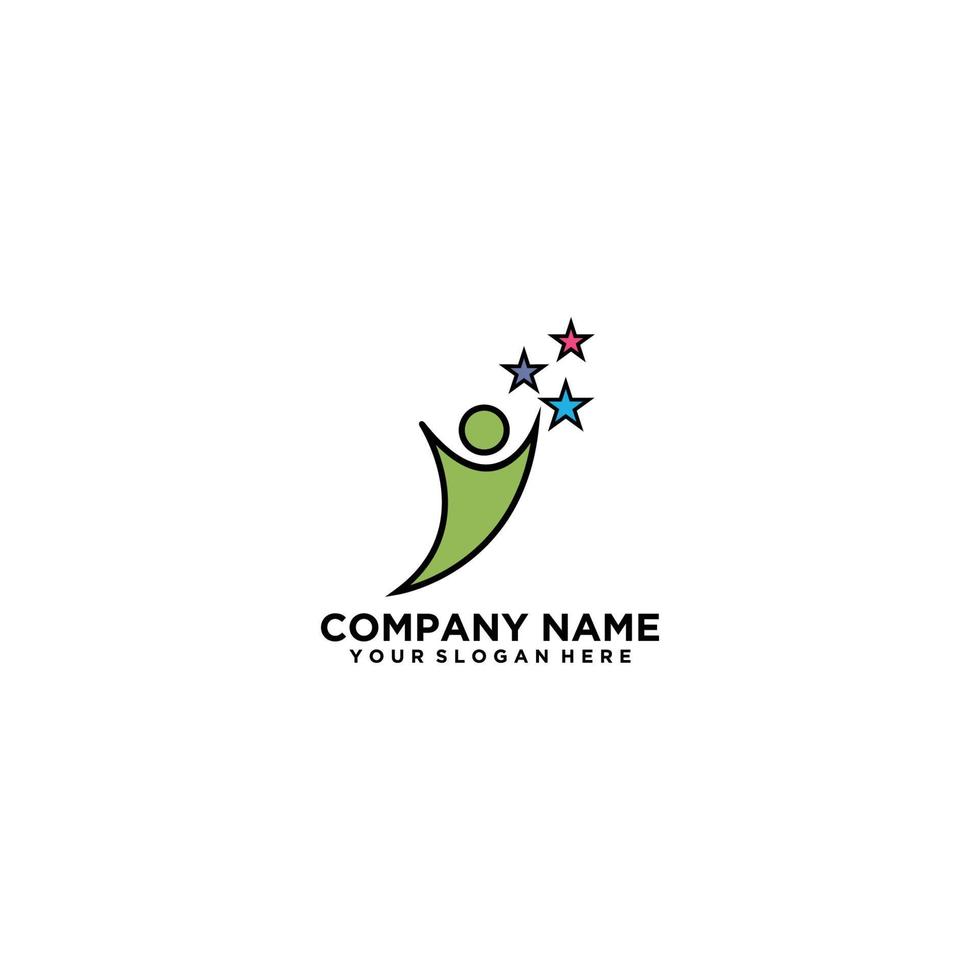 Humanity care logo design template vector