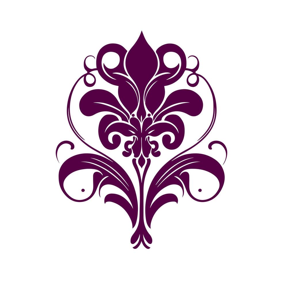 Ornamental orchid flower design for versatile applications. Ideal for tattoos, emblems, t-shirts, wall art, pyrography, crafting, and sublimation. Vector monochrome illustration isolated.