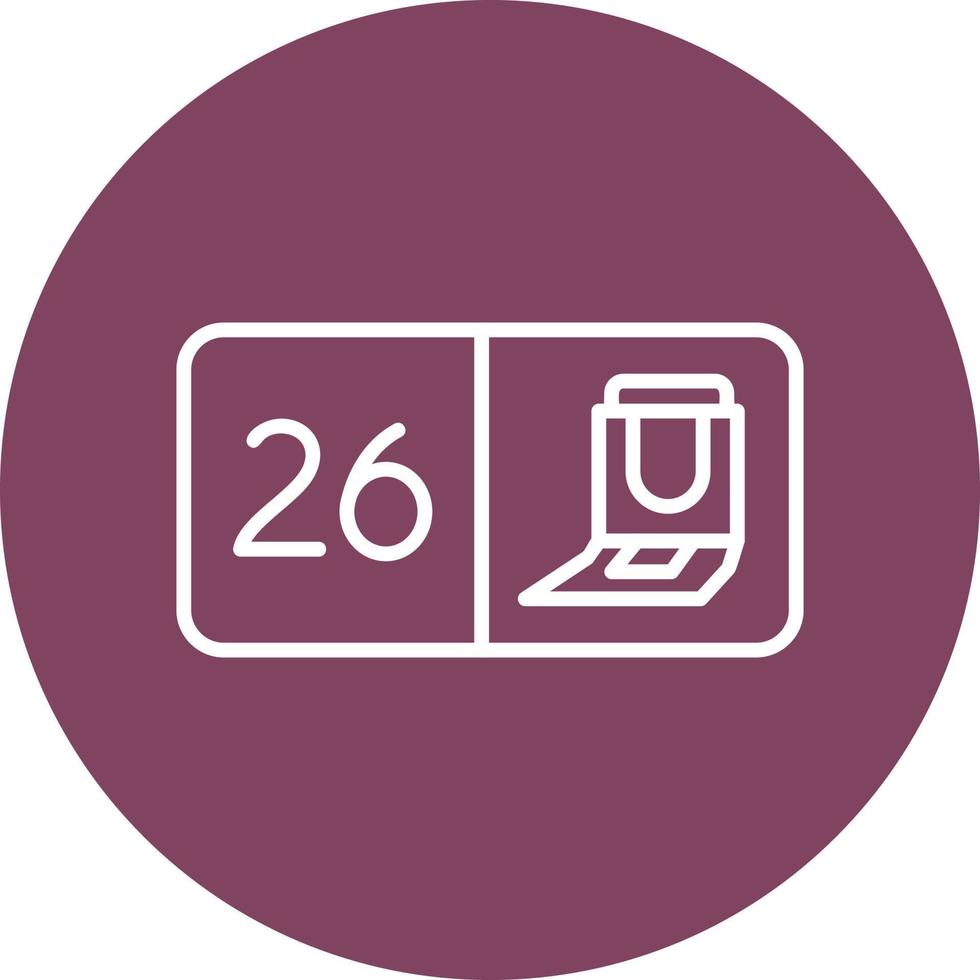 Seat Number Vector Icon