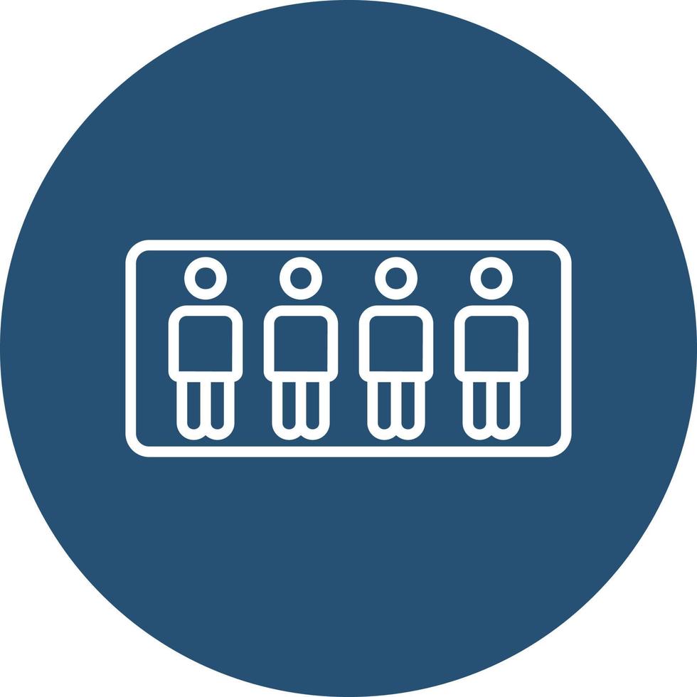 Stand in line Vector Icon 22133393 Vector Art at Vecteezy