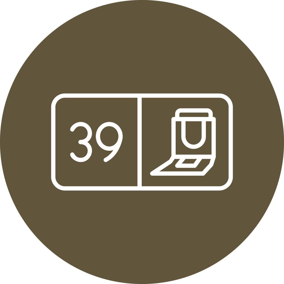 Seat Number Thirty Nine Vector Icon