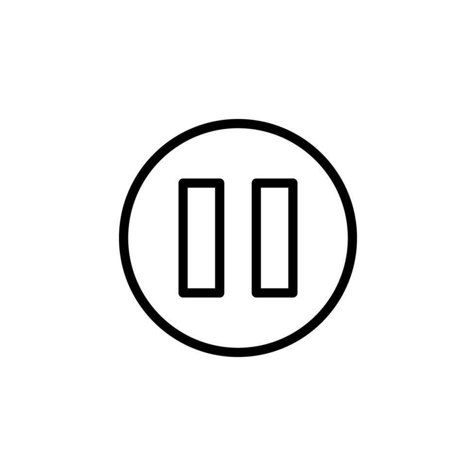 pause icon vector. perfect for multimedia player interface button and any purposes vector