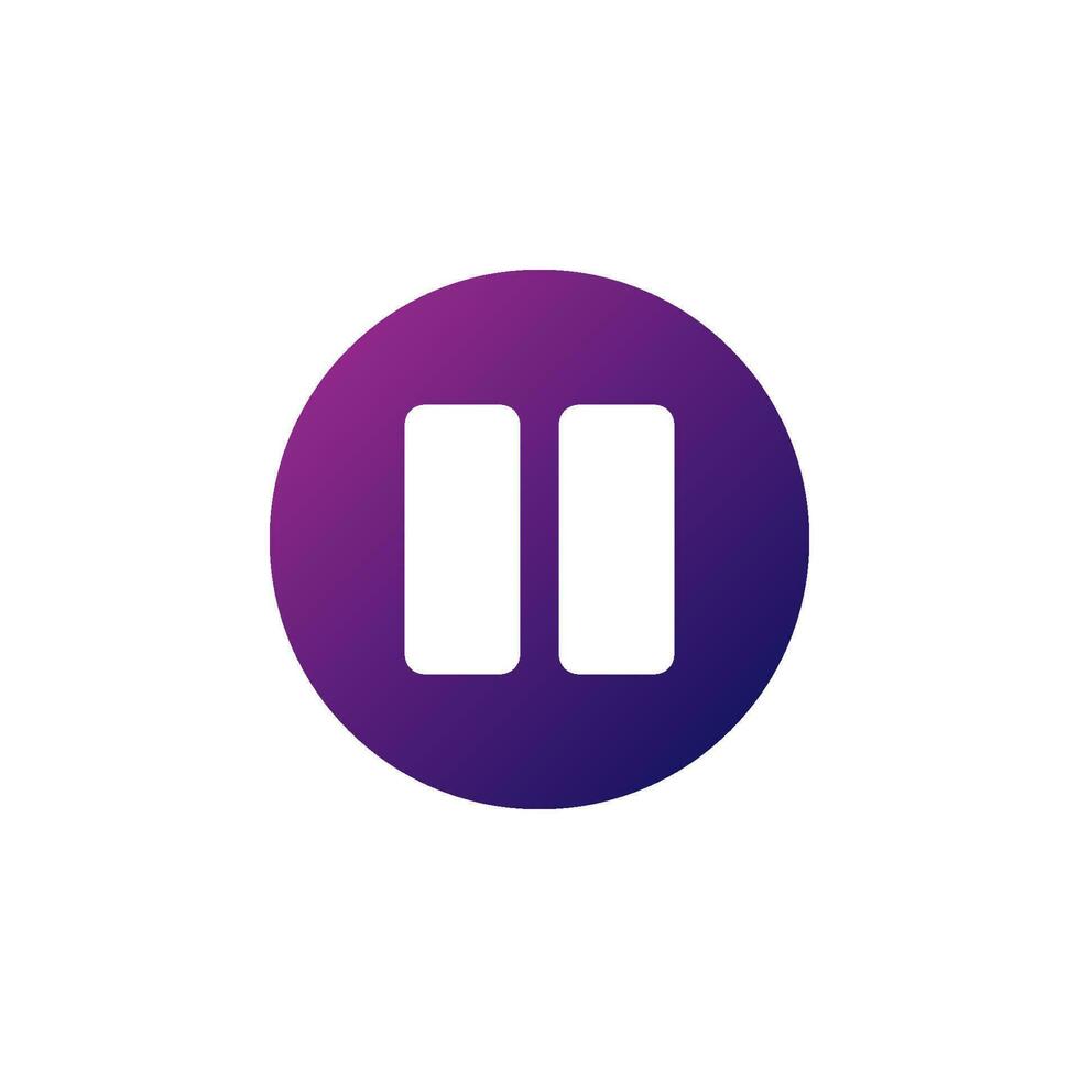 pause icon vector. perfect for multimedia player interface button and any purposes vector