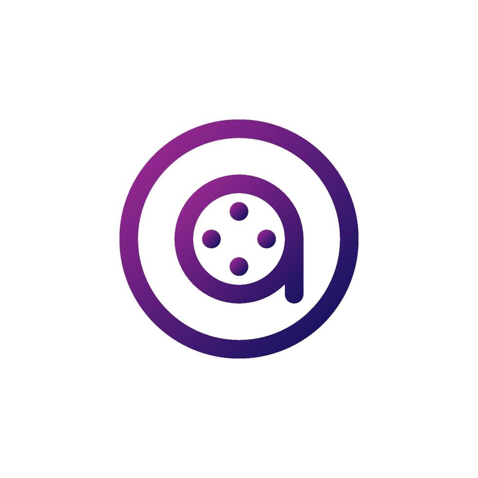 movie reel icon vector. perfect for multimedia player interface button and any purposes vector
