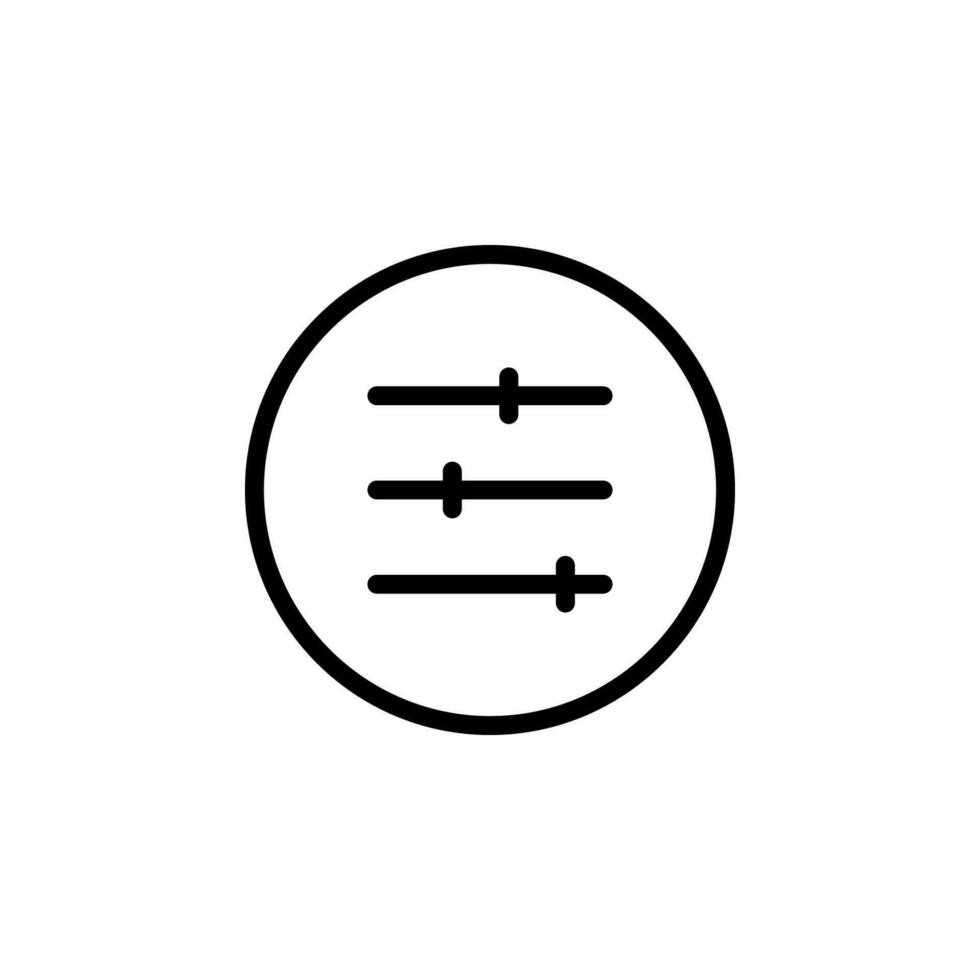 slider icon vector. perfect for multimedia player interface button and any purposes vector