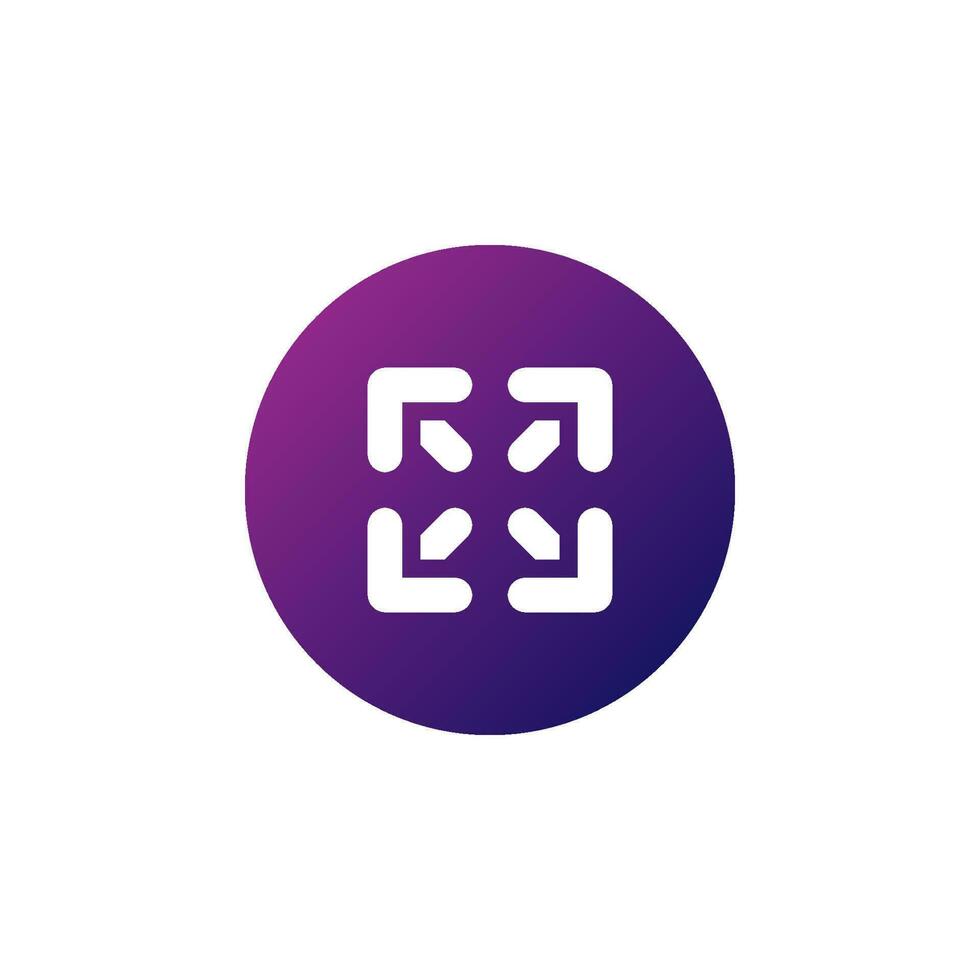 maximize icon vector. perfect for multimedia player interface button and any purposes vector