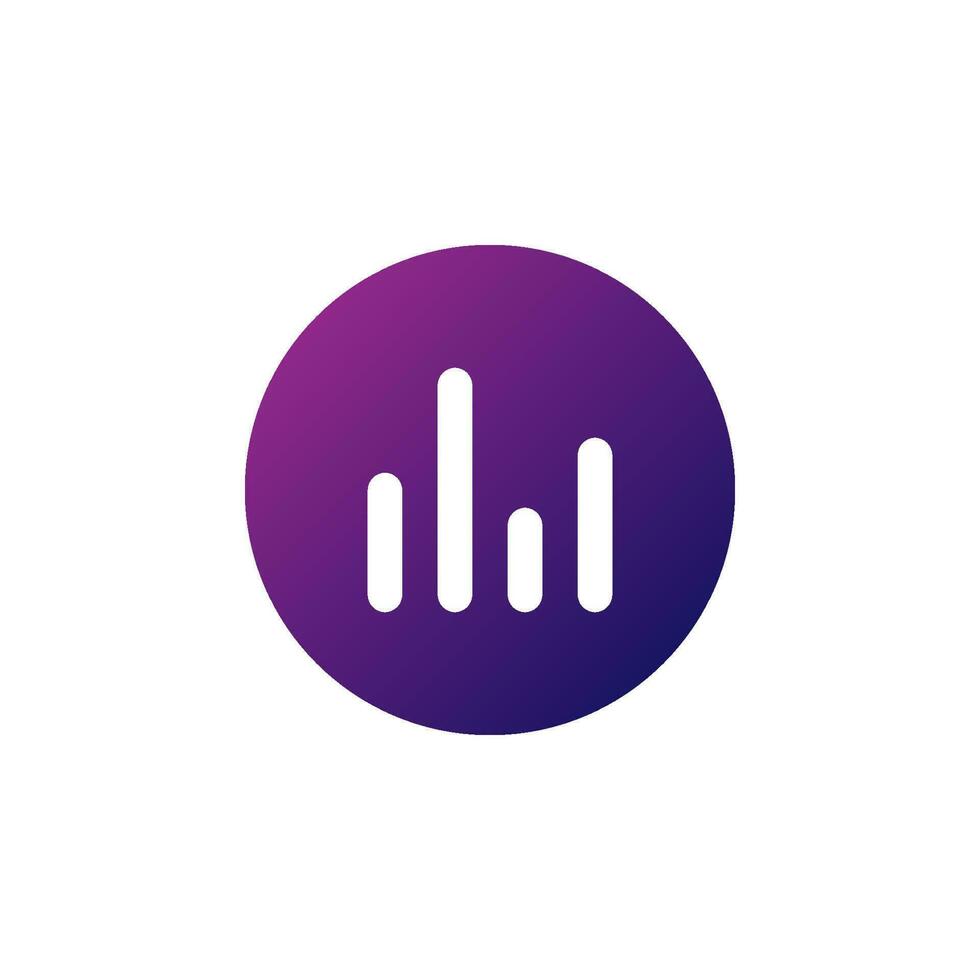 equalizer icon vector. perfect for multimedia player interface button and any purposes vector