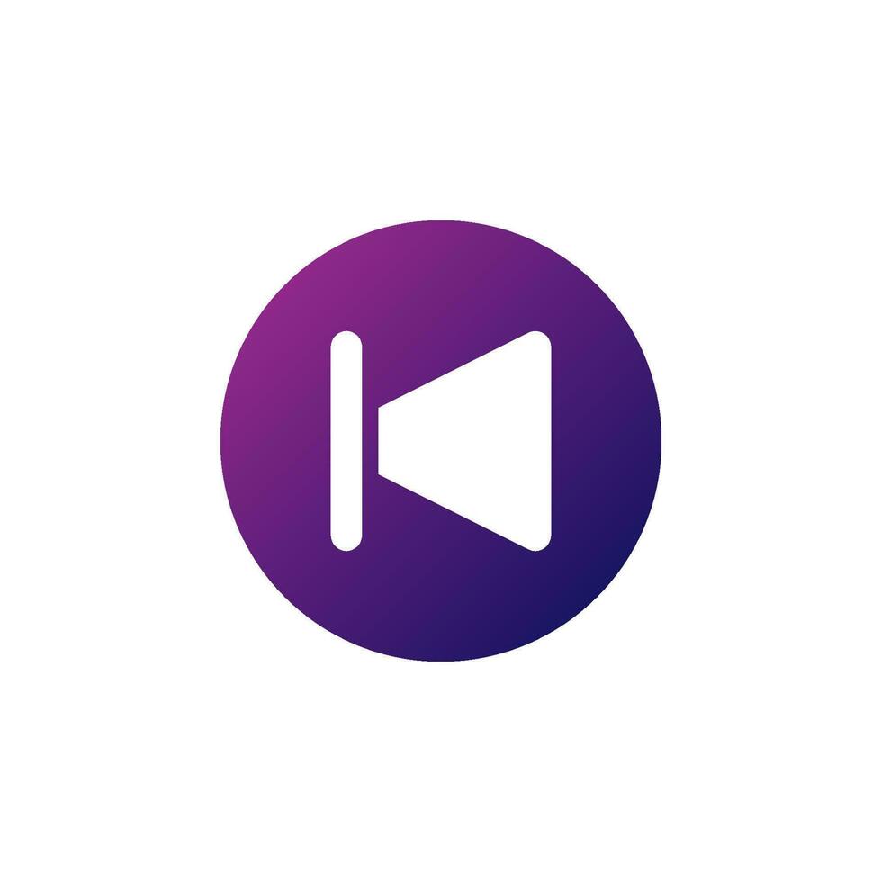 previous track icon vector. perfect for multimedia player interface button and any purposes vector