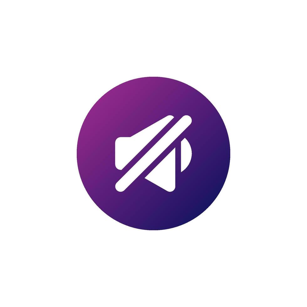 mute icon vector. perfect for multimedia player interface button and any purposes vector
