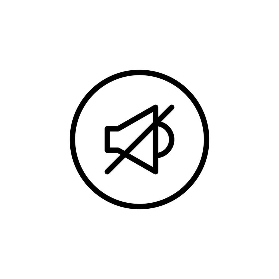 mute icon vector. perfect for multimedia player interface button and any purposes vector