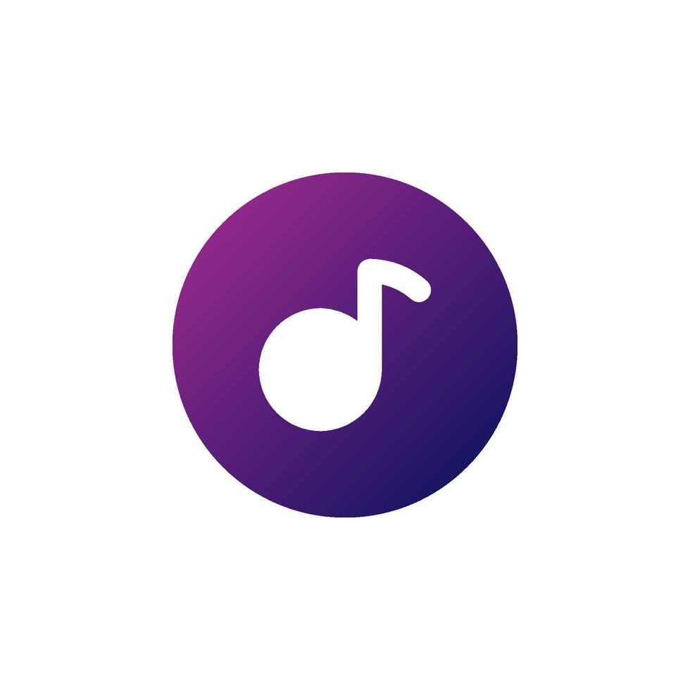 music note icon vector. perfect for multimedia player interface button and any purposes vector