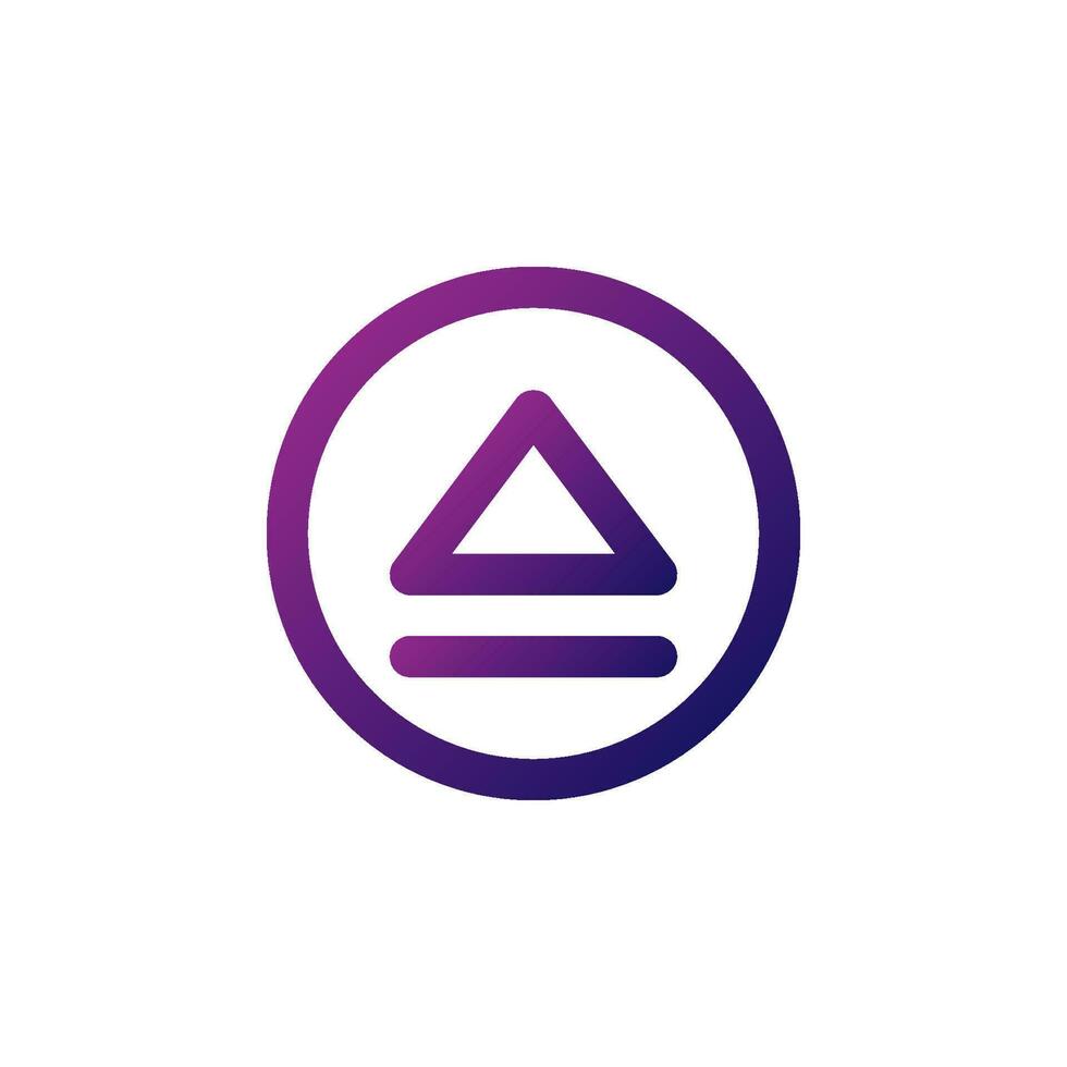 open media icon vector. perfect for multimedia player interface button and any purposes vector