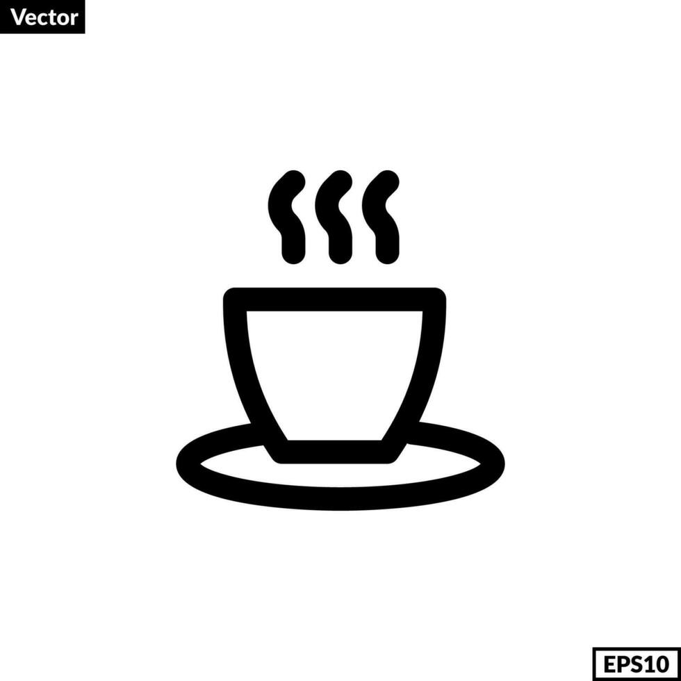 coffee cup icon vector for any purposes