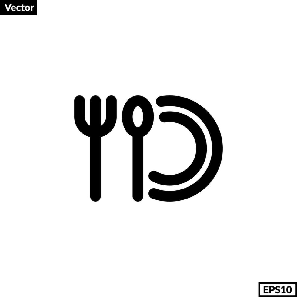 restaurante símbolo icono vector para ninguna propósitos