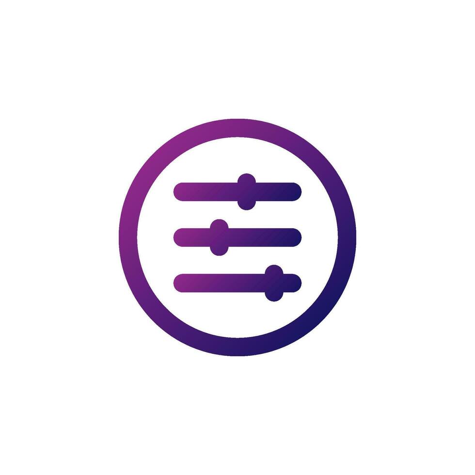 slider icon vector. perfect for multimedia player interface button and any purposes vector