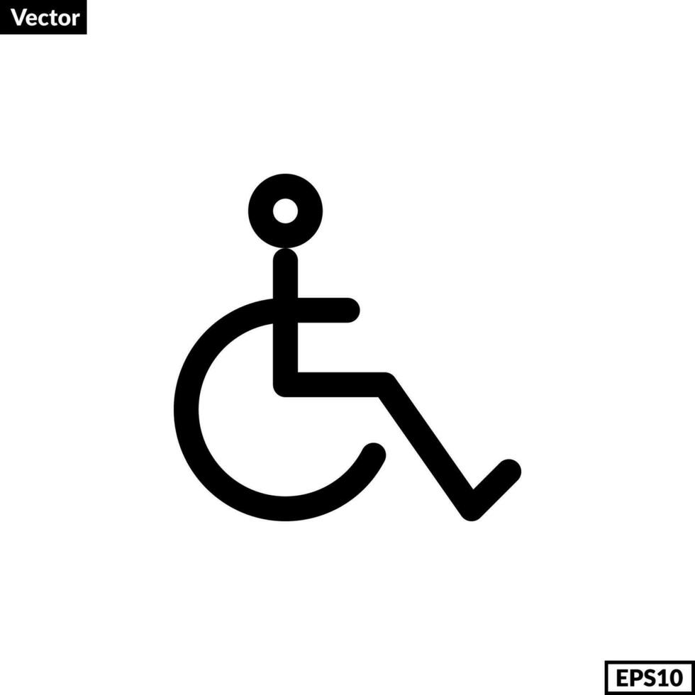 invalidez firmar para ninguna propósitos. silla de ruedas icono vector