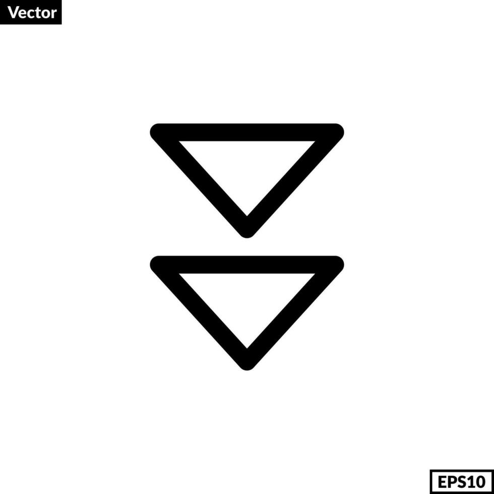 down Arrow icon vector for any purposes