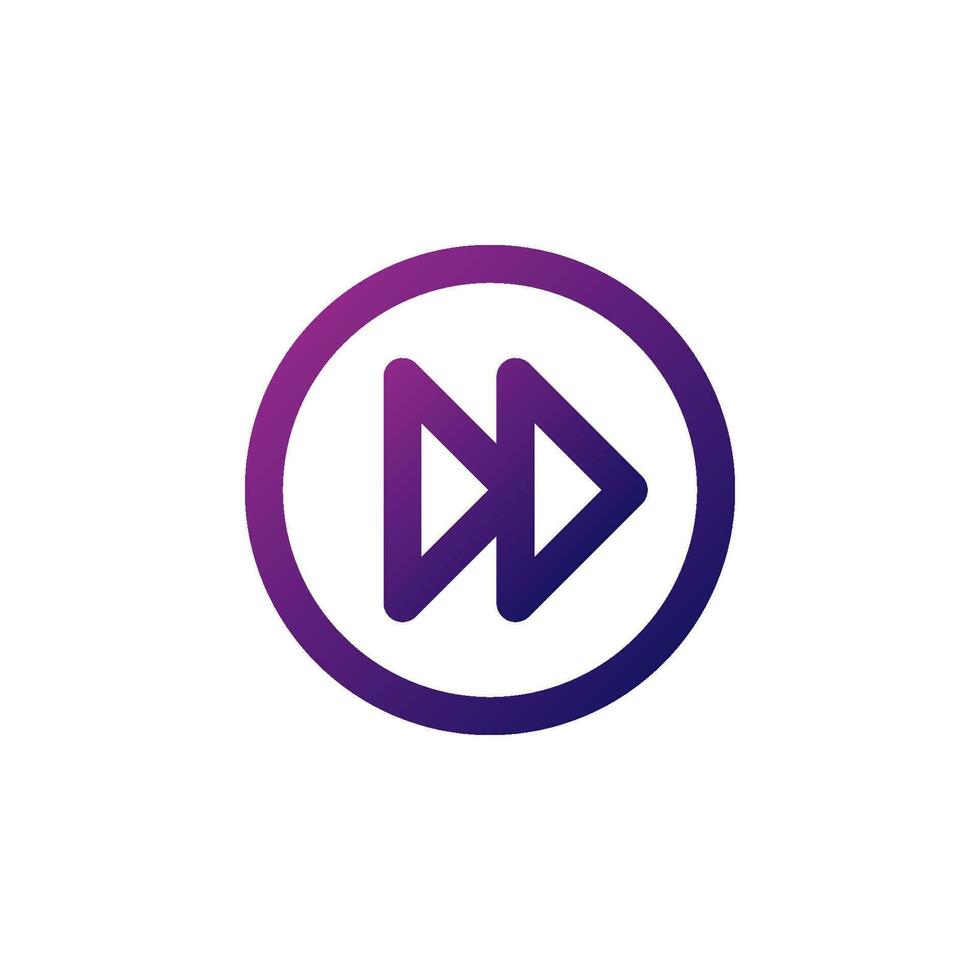 forward icon vector. perfect for multimedia player interface button and any purposes vector