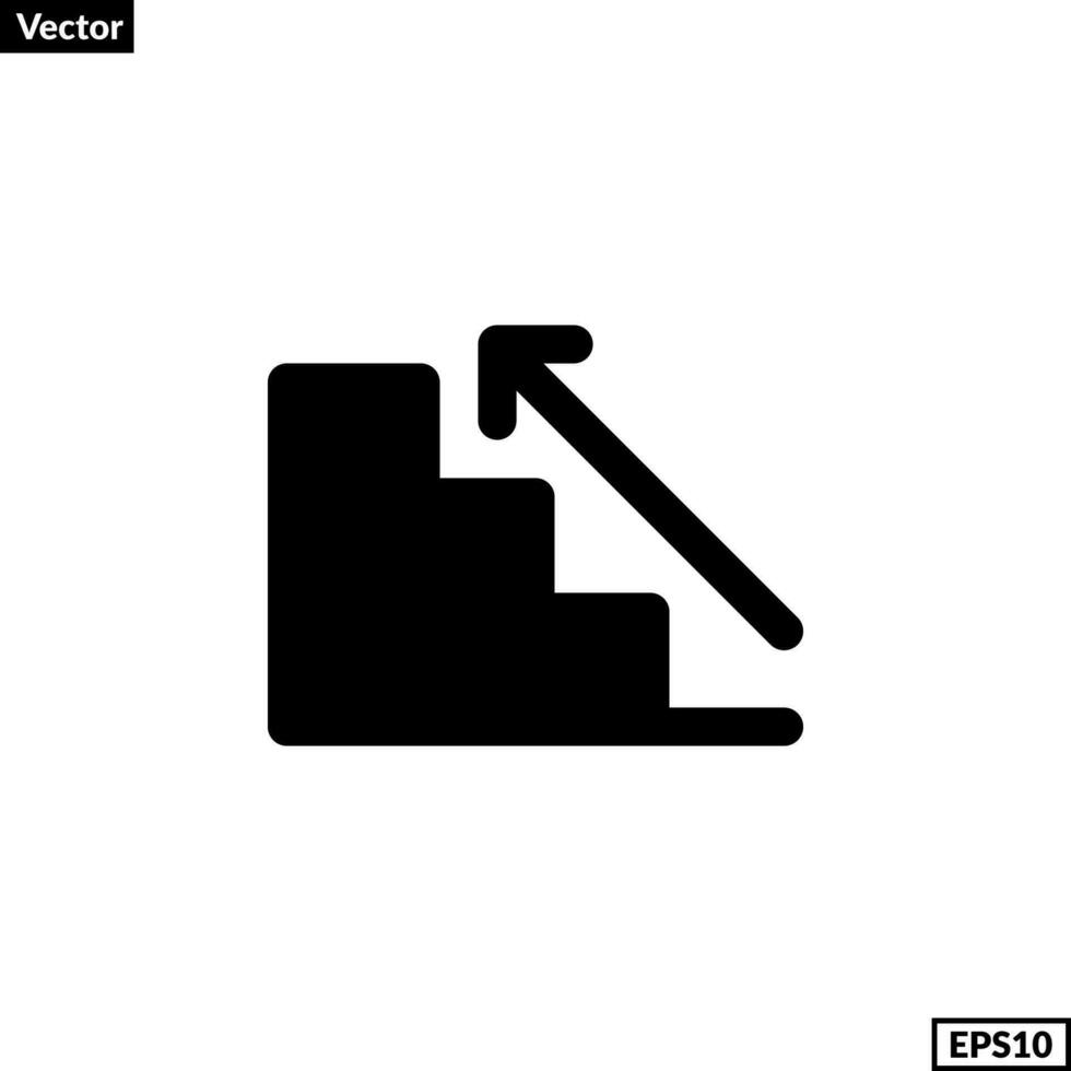 escalera signo. piso de arriba icono vector para ninguna propósitos