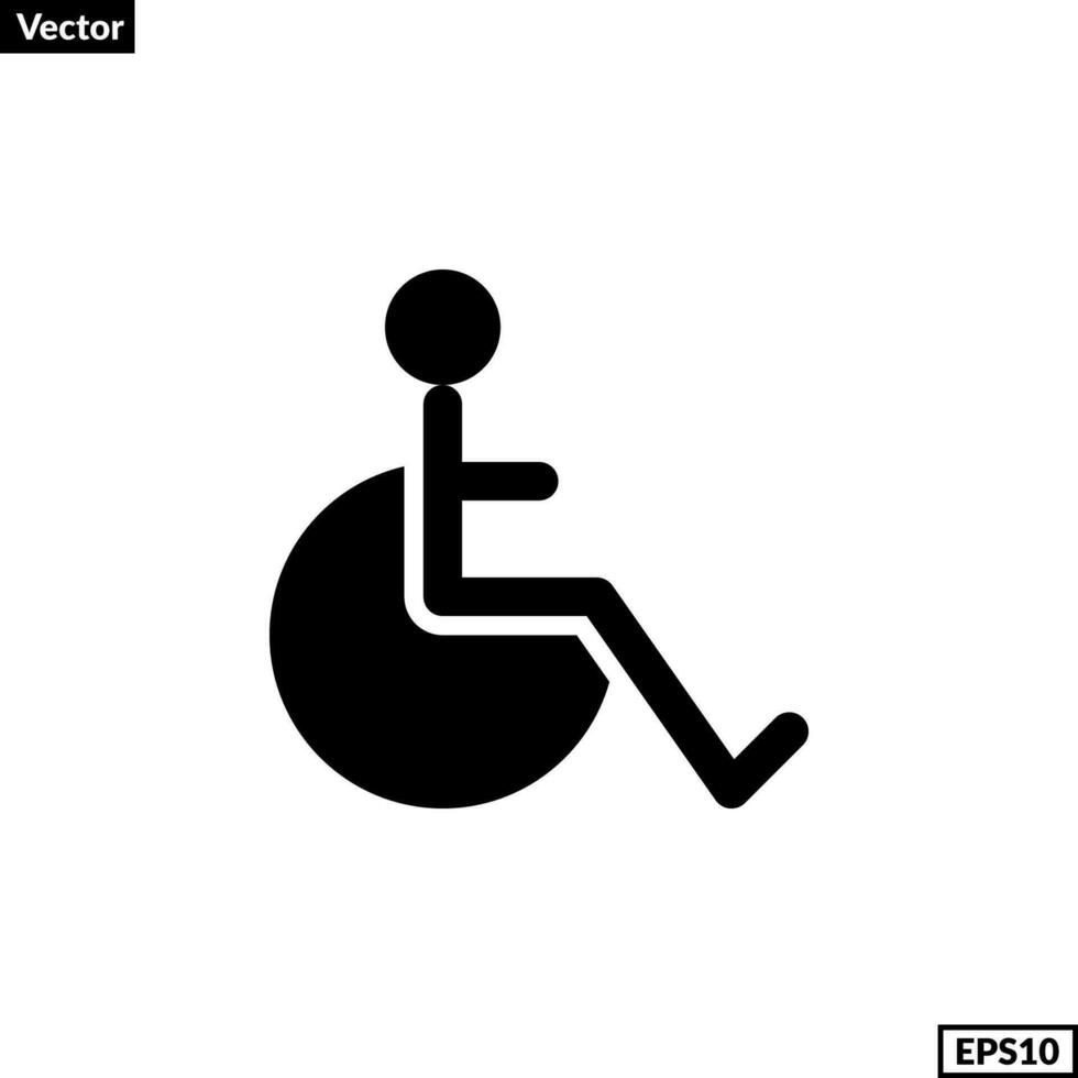 invalidez firmar para ninguna propósitos. silla de ruedas icono vector