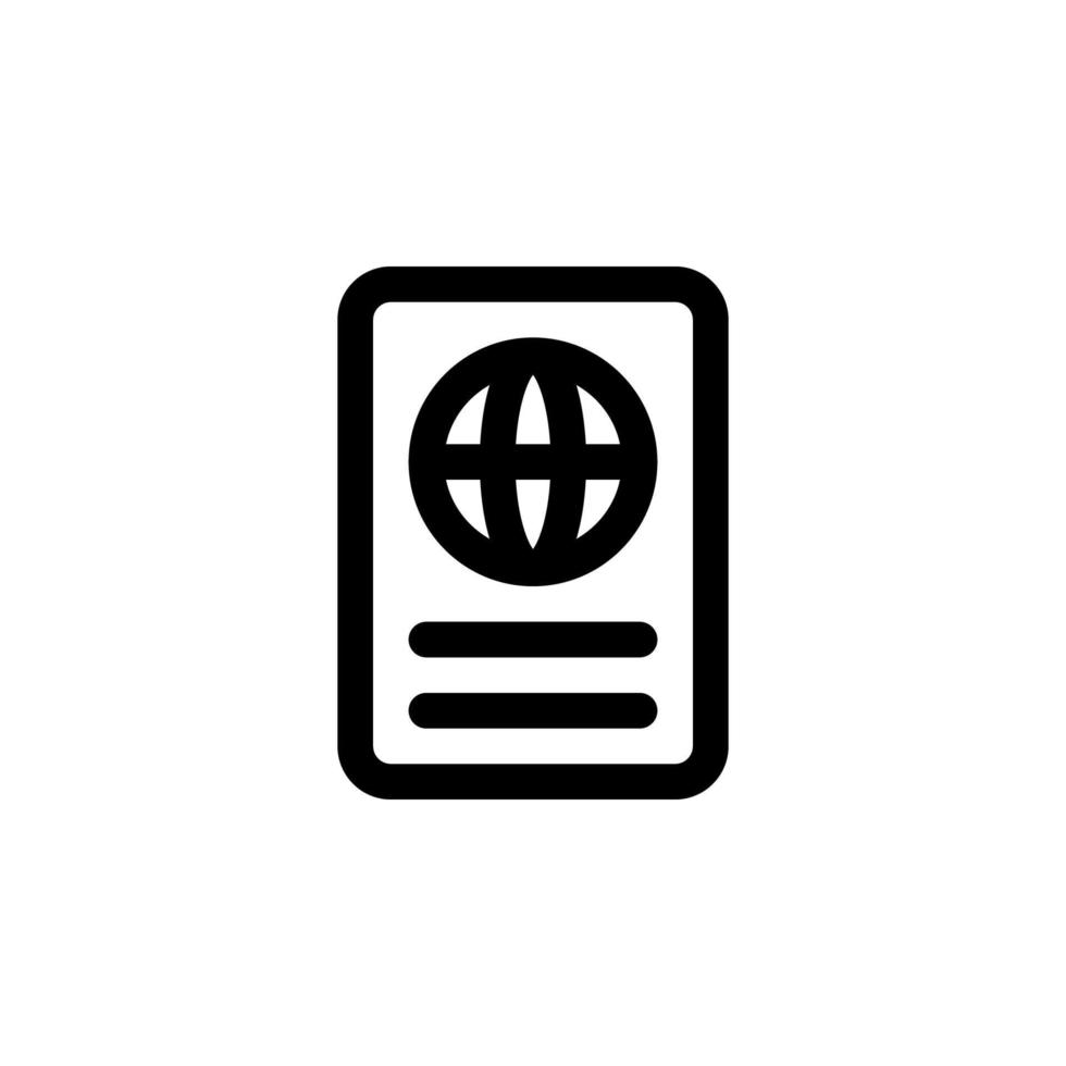 Passport icon vector for any purposes
