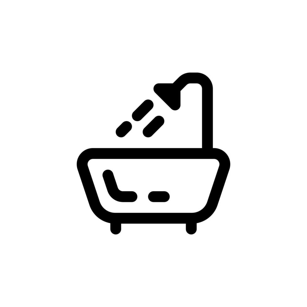 bathtub icon vector for any purposes