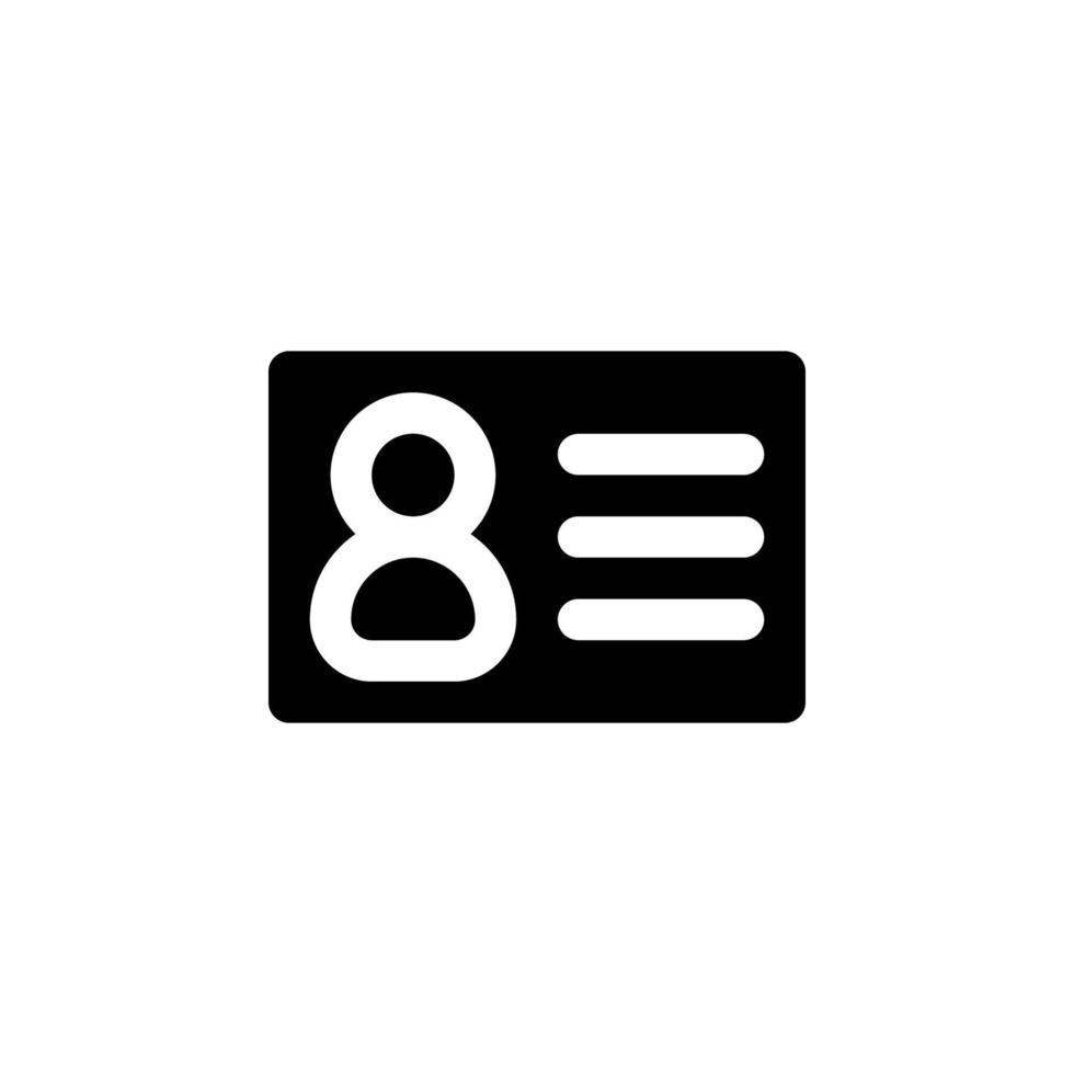 identity card icon vector for any purposes