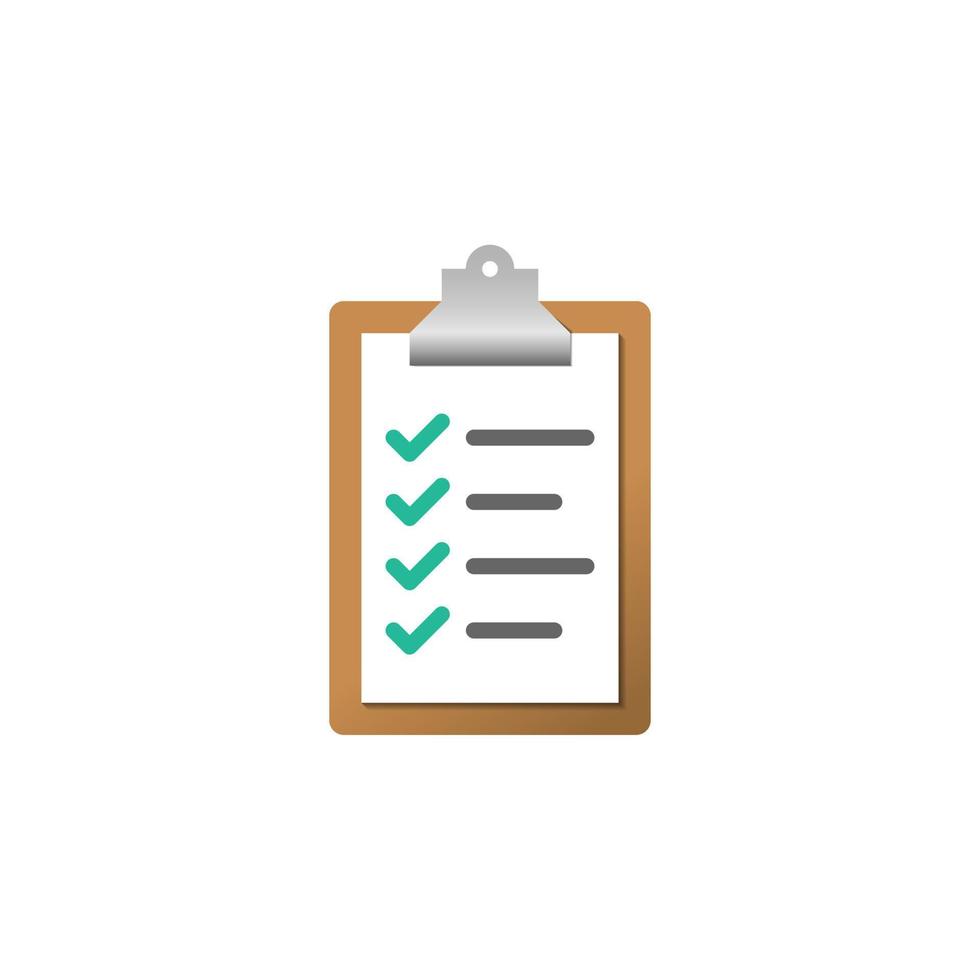 List with check marks color flat vector