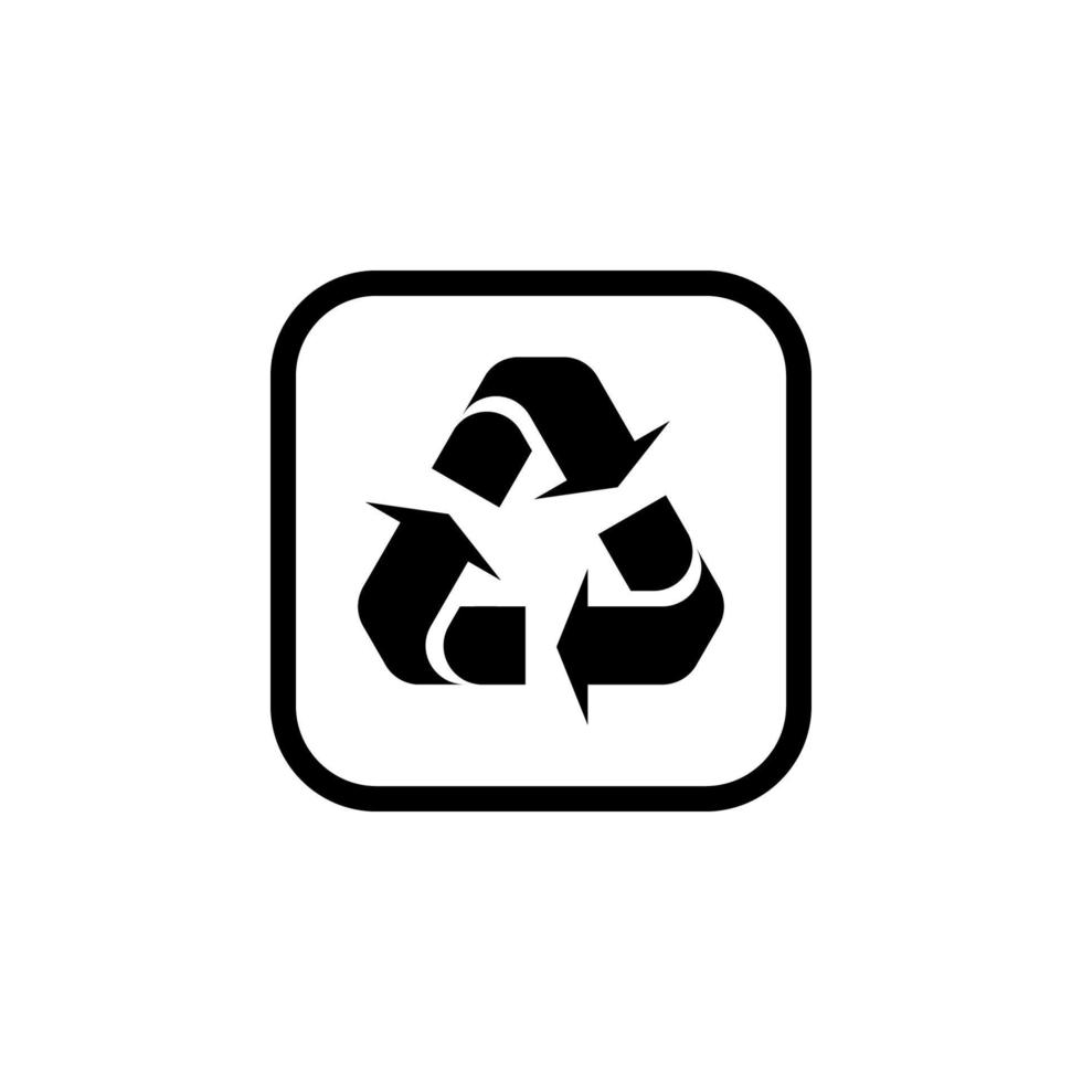 recycle symbol for package signs vector