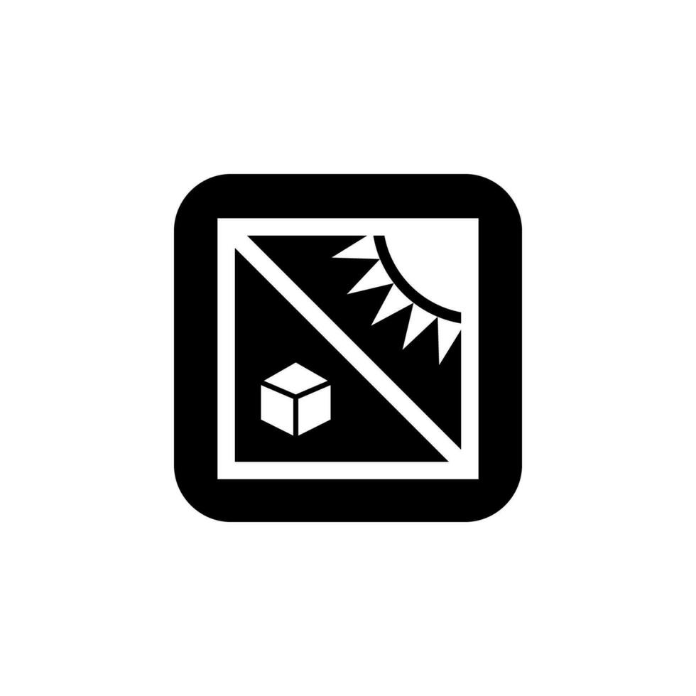 protect from heat symbol for package sign vector