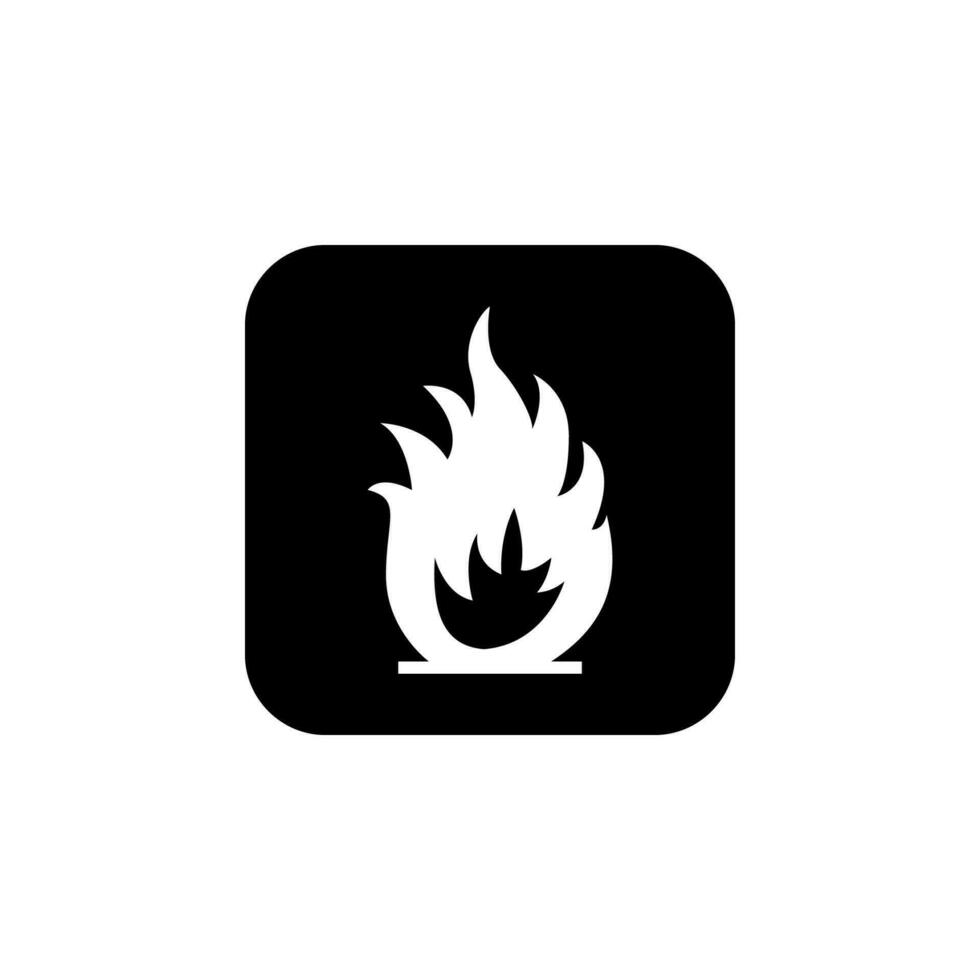 flammable symbol for package sign vector