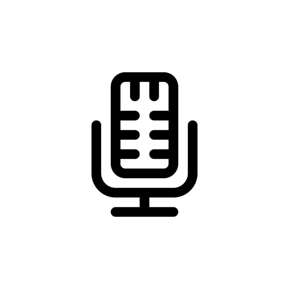 isolated microphone icon for any purposes vector