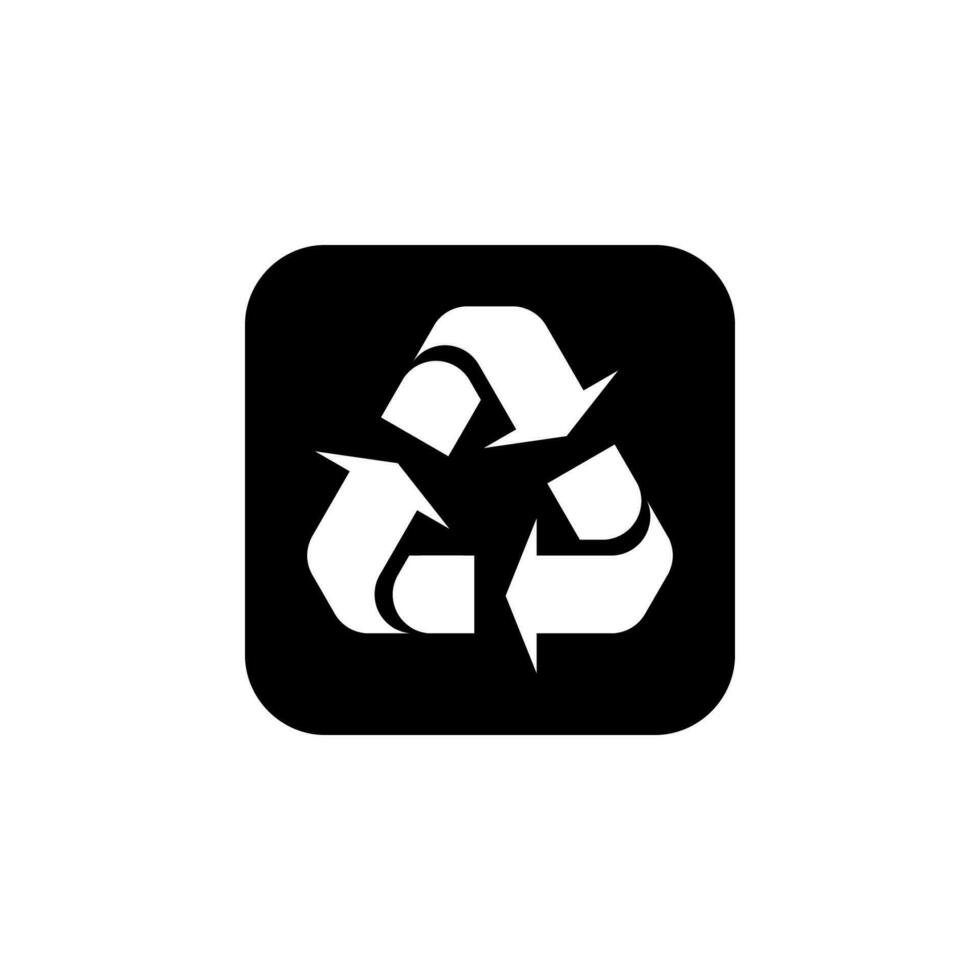 recycle symbol for package sign vector