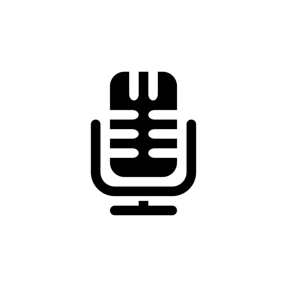 isolated microphone icon for any purposes vector