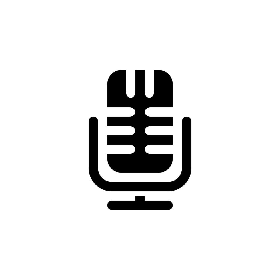 isolated microphone icon for any purposes vector