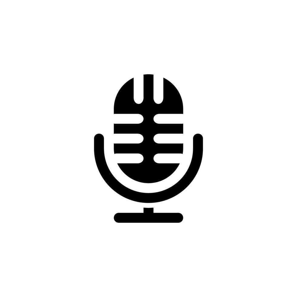 isolated microphone icon for any purposes vector