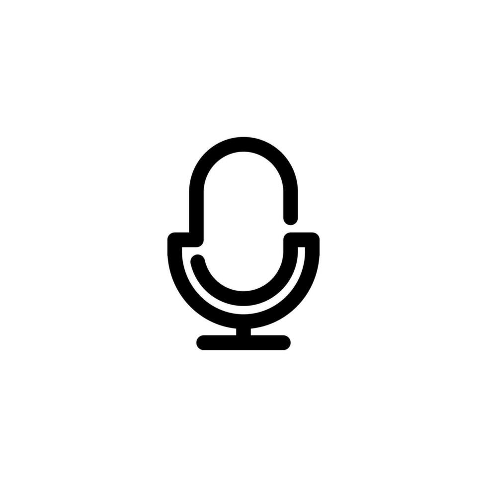 isolated microphone icon for any purposes vector