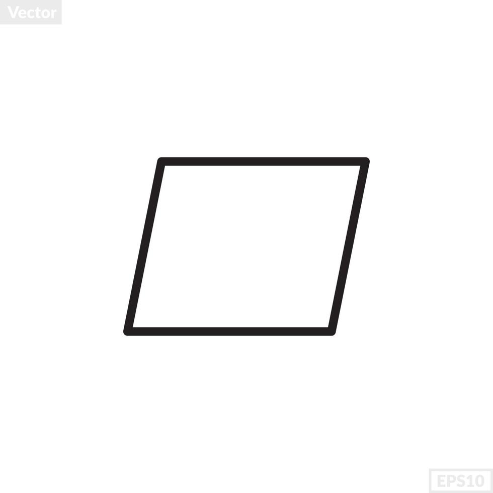 parallelogram shape illustration vector graphic