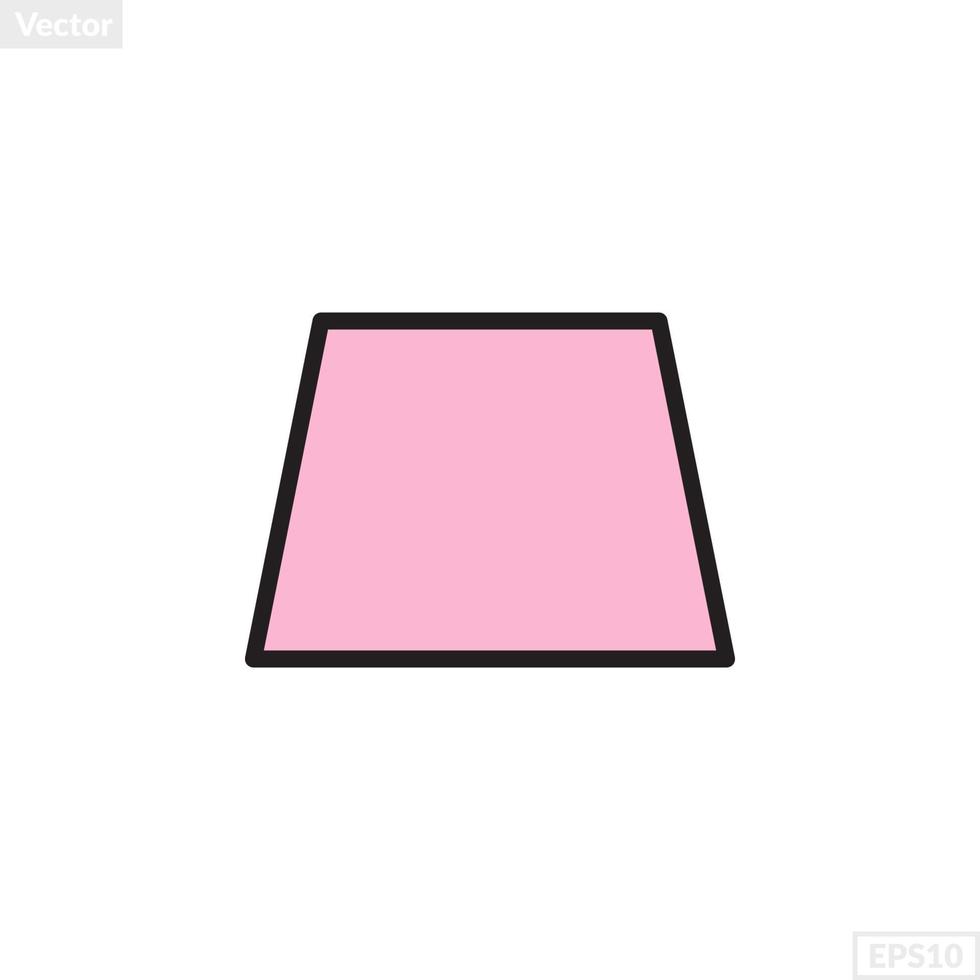 trapezoid shape illustration vector graphic